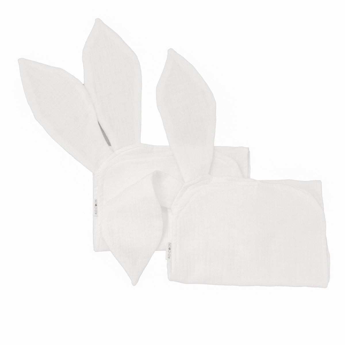 2 Pack - Muslin burp cloth with bunny ears