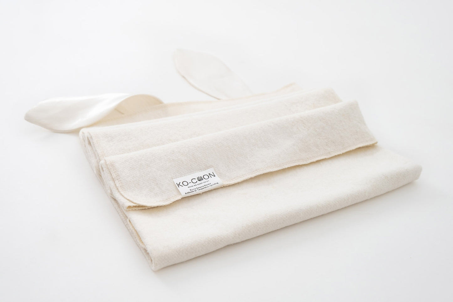 Sensory Weighted Cotton Fleece Blanket with Silk Bunny Ears (120x100 cm)