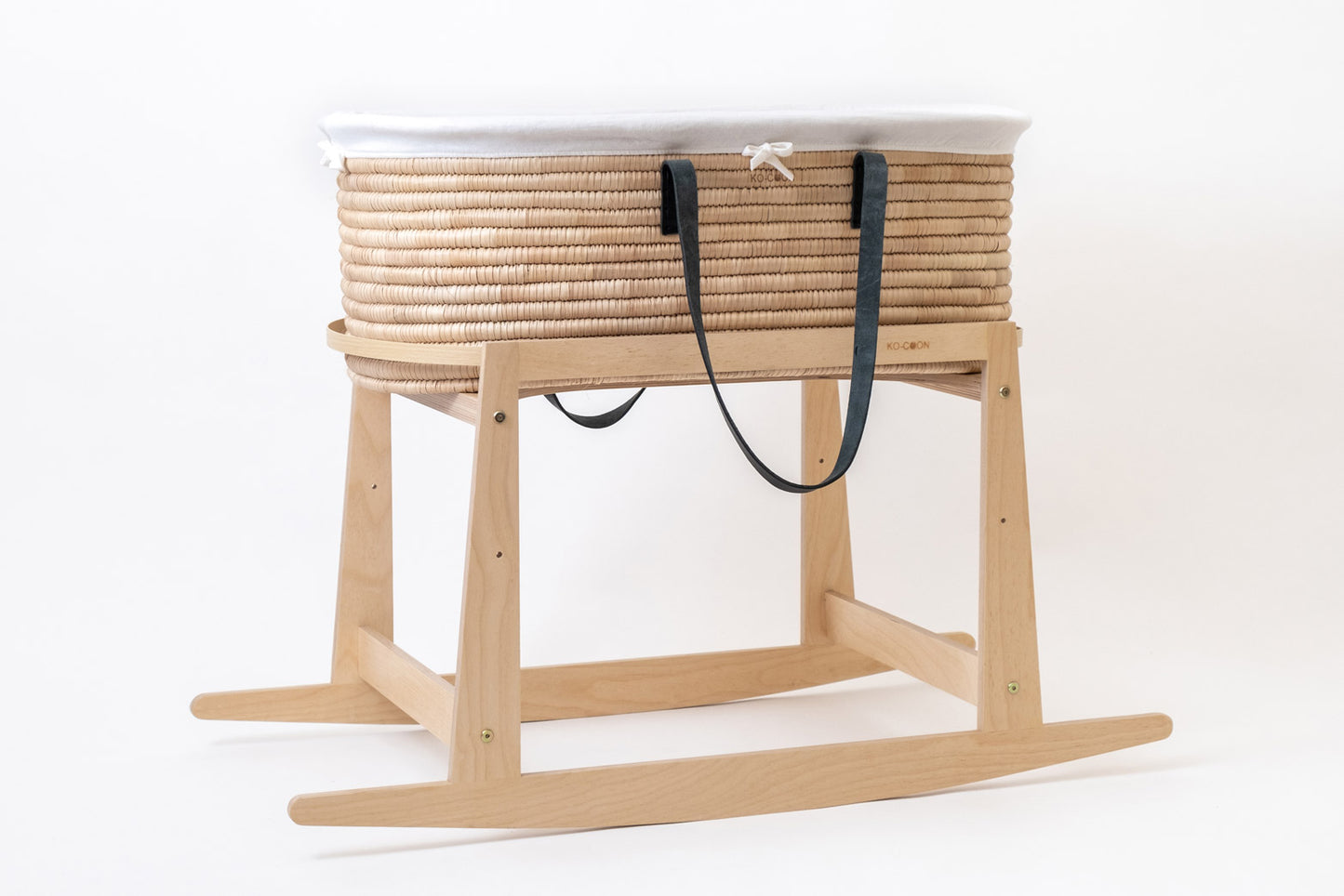 Black leather TIMELESS Moses Basket