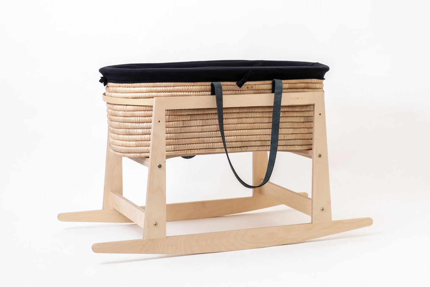 Black leather TIMELESS Moses Basket