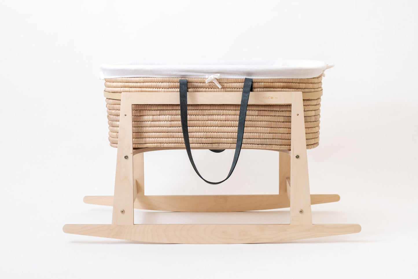 Black leather TIMELESS Moses Basket