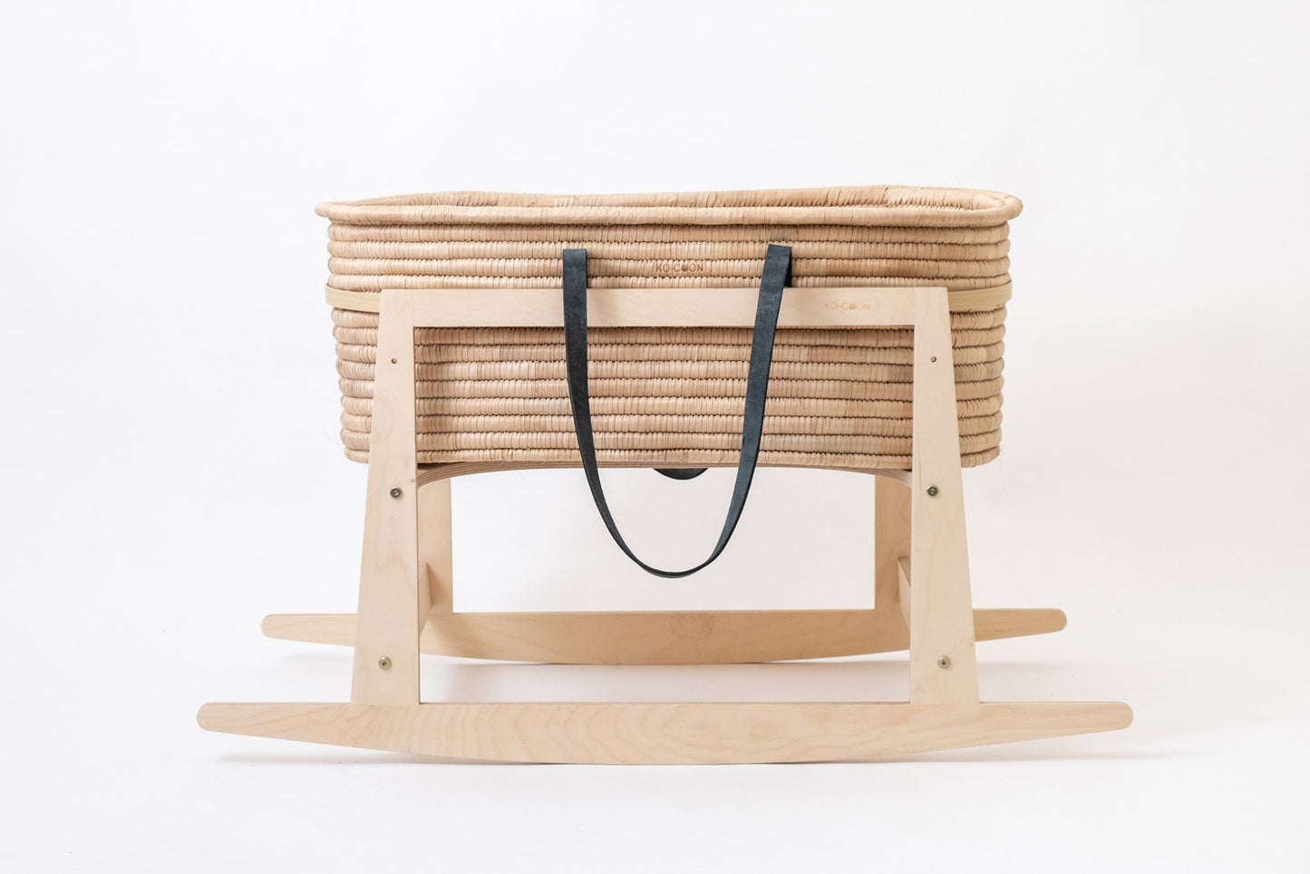 Black leather TIMELESS Moses Basket