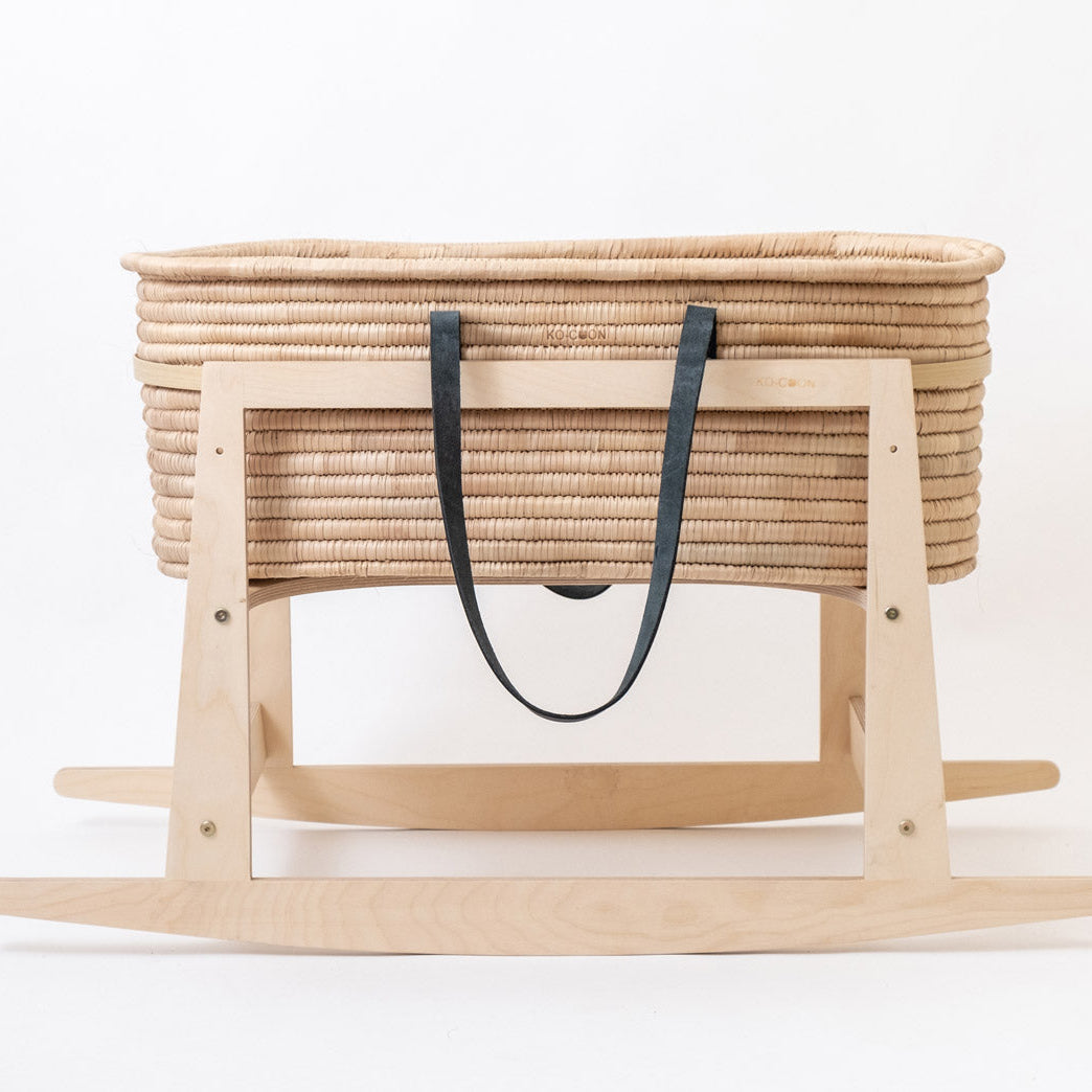 Black leather TIMELESS Moses Basket