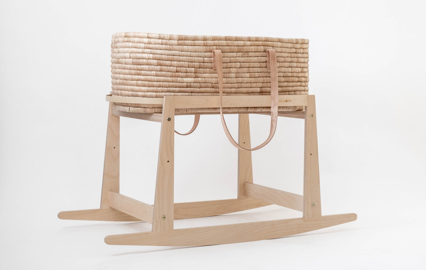 Nude Leather Moses Basket TIMELESS