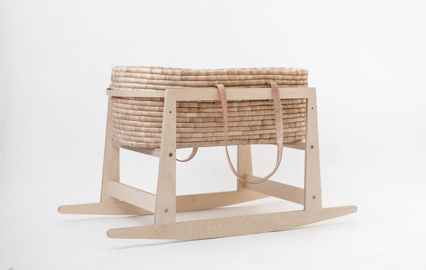 Nude Leather Moses Basket TIMELESS