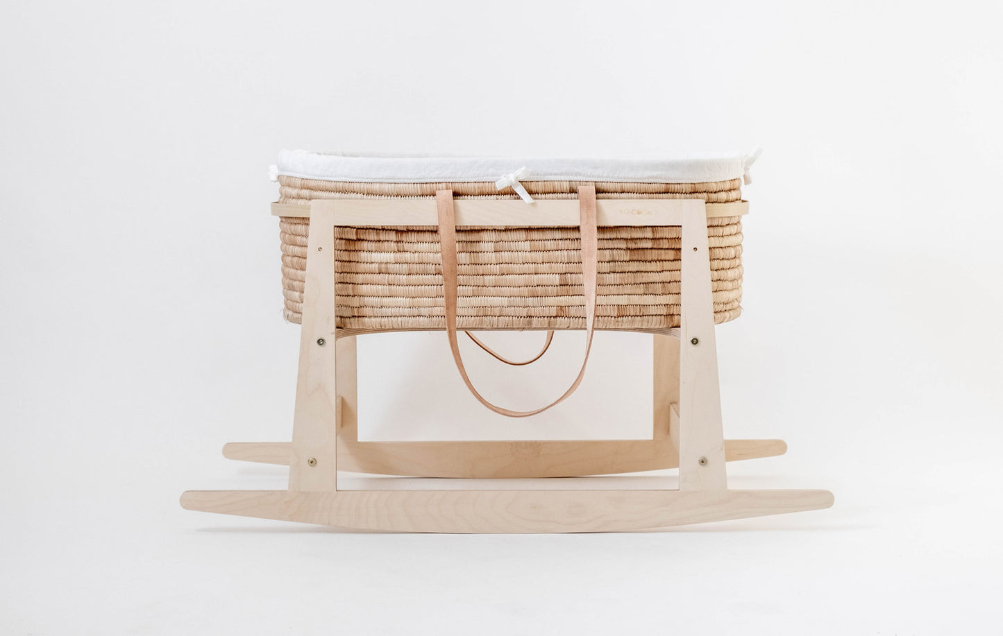 Nude Leather Moses Basket TIMELESS