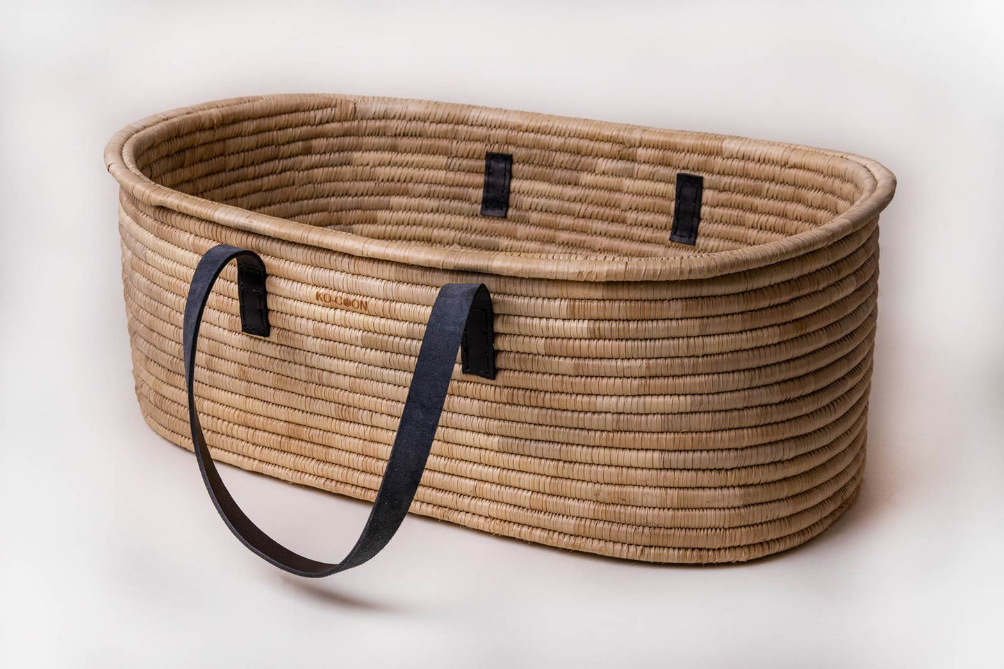 Black leather TIMELESS Moses Basket