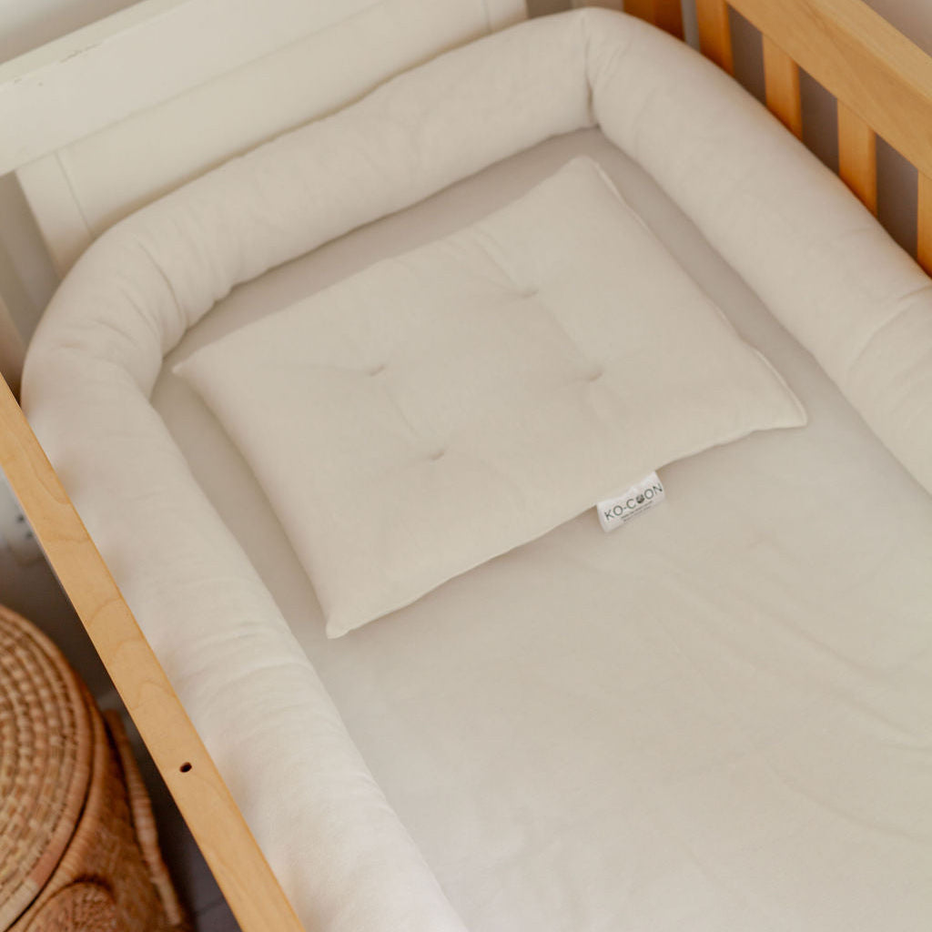Cordless Cot & Bed Bumper / Nesting pod border - merino wool