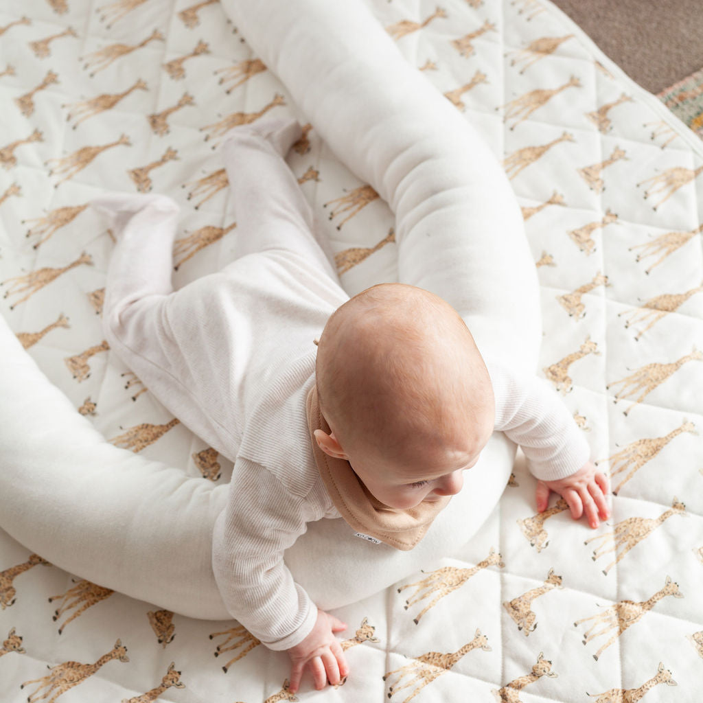 Cordless Cot & Bed Bumper / Nesting pod border - merino wool