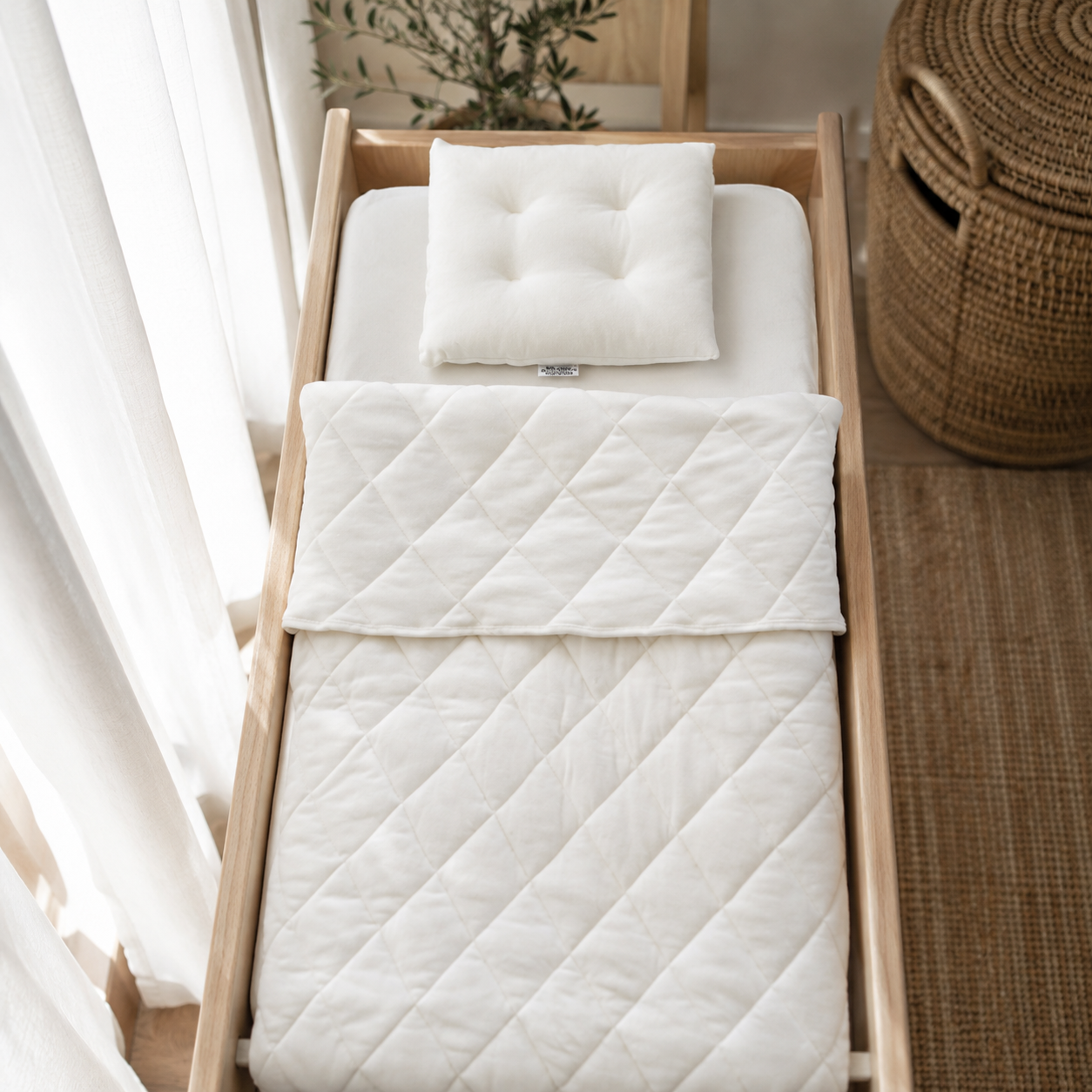 Merino Wool Toddler DUVET SET (quilt and pillow)