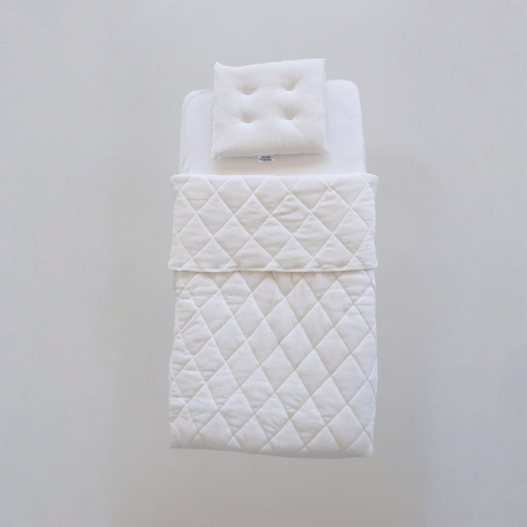 Merino Wool Toddler DUVET INNERS SET (quilt 100x140 cm and toddler pillow 40x30cm)