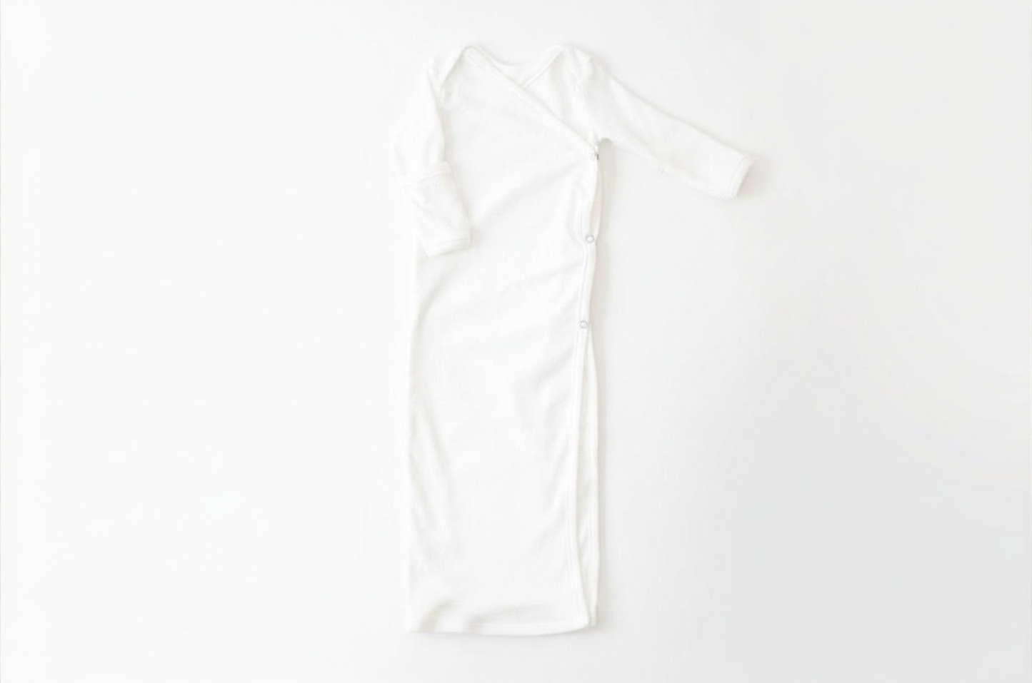 Baby KIMONO — gown meets sleeping bag, with cuff mittens