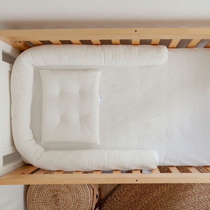 Cordless Cot & Bed Bumper / Nesting pod border - merino wool