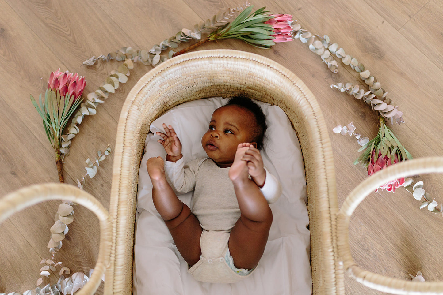 Merino Wool 3-in-1 BABY MATTRESS – Moses Basket | Nesting Pod Base | Toddler Pillow