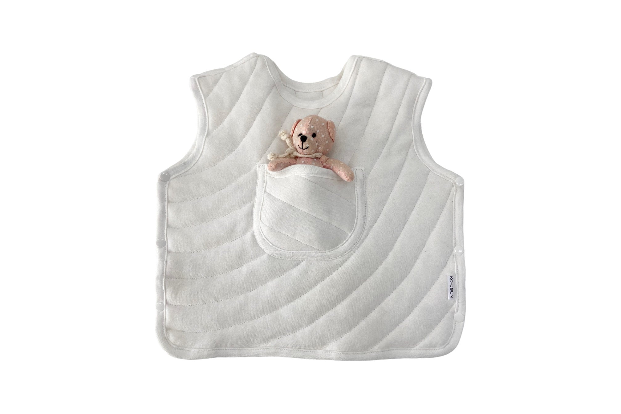 Cozy quilted merino wool baby vest