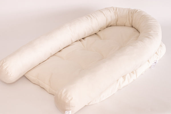 Wool Noodle pillow / COT BUMPER (Nesting pod border / Bed bumper / Developmental toy)