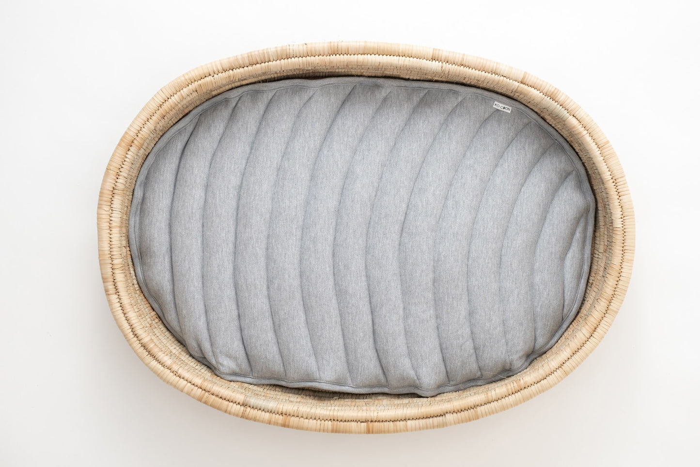 Baby Changing Basket (75x45cm) KO-COON Natural Collection - with quilted cotton changing mat (ETA 2 weeks)