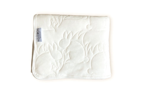 KO-COON wool baby quilt - Bunny duo Milky White