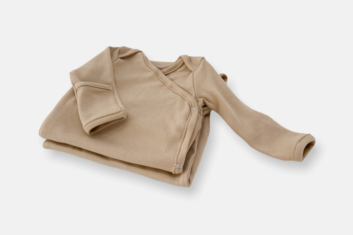 KIMONO knotted gown with cuff mittens - Cotton (premies - 6m)