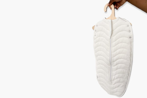 Quilted Merino Wool zipped swaddle / newborn sleeping bag (0-3/4m)