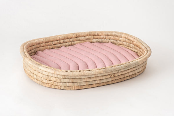 Baby Changing Basket (60x40cm) KO-COON Natural Collection - with quilted cotton changing mat